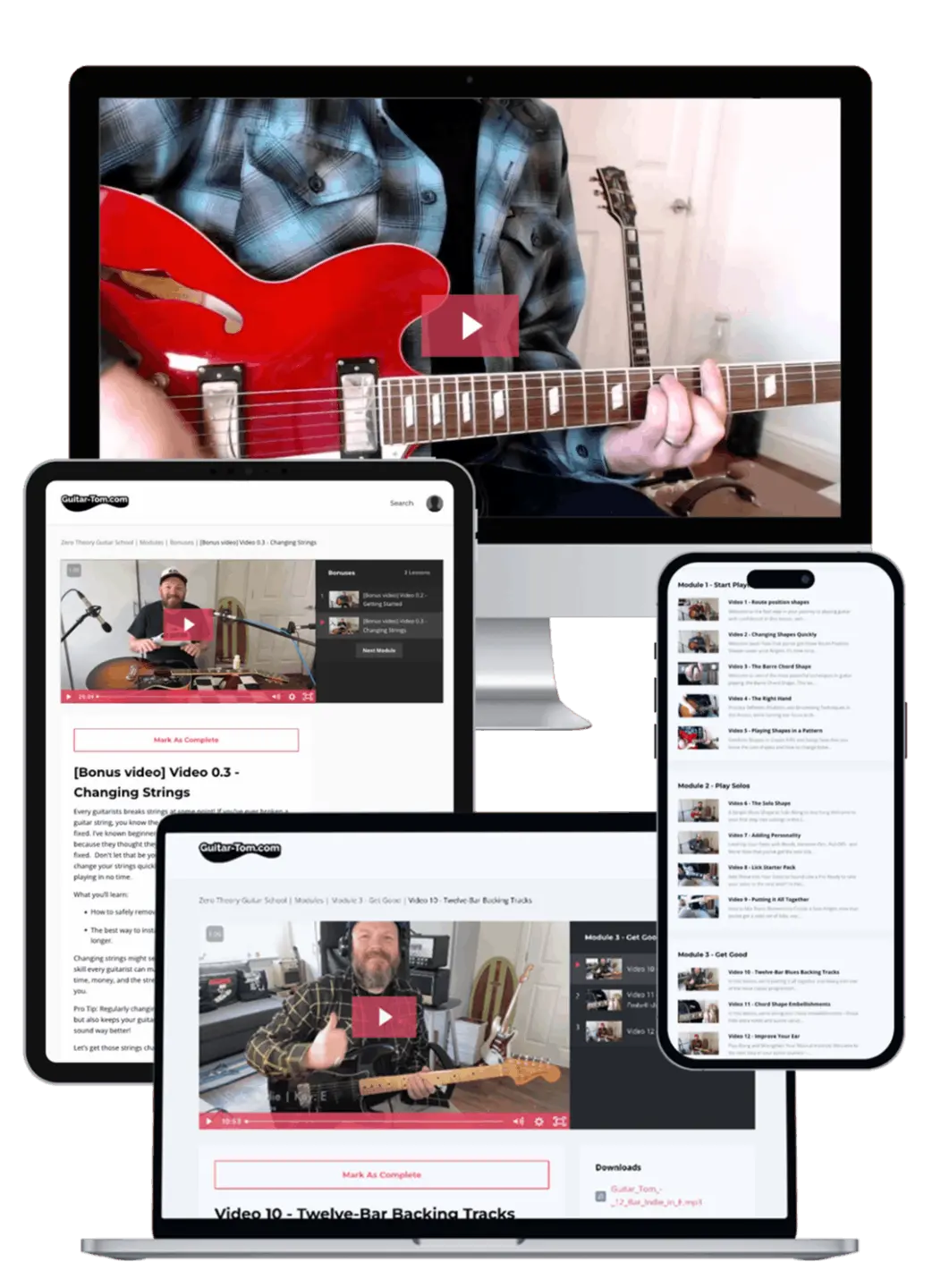 4 bonus guides for Zero Theory Guitar School
